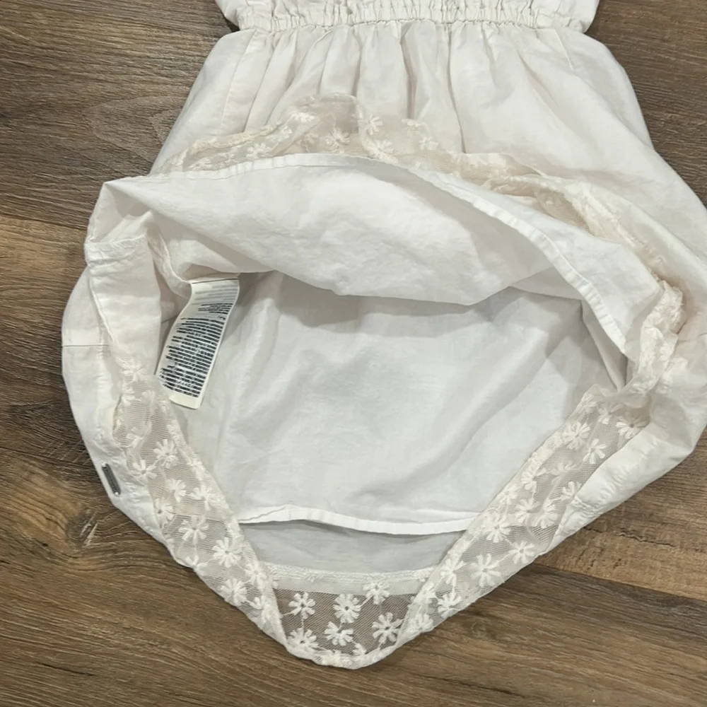 Abercrombie Girls Dress Sleeveless White Floral Boho Bohemian look embroidered - Picture 12 of 14